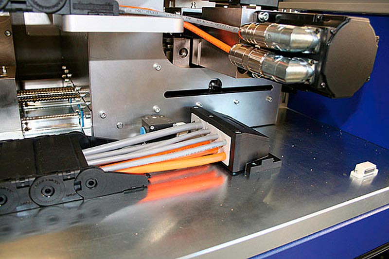 Cable entry strain relief machine tools