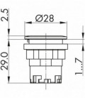 Pulsador luminoso JRMTLRL..., rasante, IP65/IP67, taladro Ø 22, Serie RONDEX JUWEL