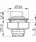 Interruptor selector de maneta KRJMWBL, rasante, IP65, taladro Ø 30, Serie KOMBITAST R JUWEL