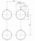 Interruptor selector de maneta KRJMWBL, rasante, IP65, taladro Ø 30, Serie KOMBITAST R JUWEL