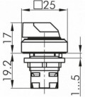 Interruptor selector de maneta OKWALM..., Saliente, IP65, taladro Ø 16, Serie OKTRON