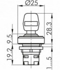 Selector de llave RKSSMA.., formato Saliente, IP65, taladro Ø 16, Serie OKTRON-R