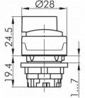 Interruptor selector de maneta RMCSTA, Saliente, IP65, taladro Ø 22, Serie RONDEX-M