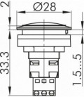 Indicador luminoso RRJL_230R_G, rasante, IP65, taladro Ø 22, Serie RONTRON-R-JUWEL