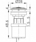 Zumbador RRJNSGL+SGILR-24V, formato rasante, IP65, taladro Ø 22, Serie RONTRON-R-JUWEL