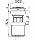 Zumbador RRJVANSGL+SGILR-24V, formato rasante, IP65, taladro Ø 22, Serie RONTRON-R-JUWEL