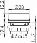 Indicador luminoso RVAN_..., formato Saliente, IP69K, taladro Ø 22, Inox, Serie RVA