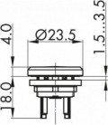 Pulsador YCTI, formato rasante, taladro Ø 16, Serie MINYTRON