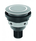 Pulsador industrial con anillo luminoso. STLRWI_C005, formato rasante, IP65/IP67, taladro de 22mm con conector M12 integrado. Se