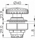 Pulsador KRJMV, formato rasante, IP65, taladro Ø 30, Serie KOMBITAST R JUWEL