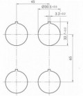 Pulsador KRJMV, formato rasante, IP65, taladro Ø 30, Serie KOMBITAST R JUWEL