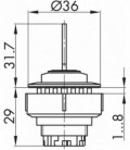 Selector de llave KRJVASSA, rasante, IP65, taladro Ø 30, Inox, Serie KOMBITAST R JUWEL