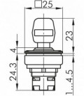 Selector de llave OKJSSA.., formato rasante, IP65, taladro 23,1x23,1, Serie OKTRON JUWEL