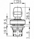 Selector de llave OKSSMA.., formato Saliente, IP65, taladro Ø 16, Serie OKTRON