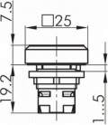 Pulsador OKTM, formato Saliente, IP65, taladro Ø 16, Serie OKTRON