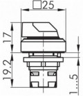 Interruptor selector de maneta OKWBLM..., Saliente, IP65, taladro Ø 16, Serie OKTRON