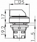 Interruptor selector de maneta OKWCM, formato Saliente, IP65, taladro Ø 16, Serie OKTRON