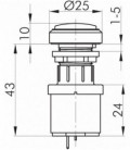 Zumbador RKNMSG+SGI-24V, formato Saliente, IP65, taladro Ø 16, Serie OKTRON-R