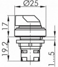 Interruptor selector de maneta RKSTALM..., Saliente, IP65, taladro Ø 16, Serie OKTRON-R