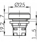 Pulsador RKTM, formato Saliente, IP65, taladro Ø 16, Serie OKTRON-R