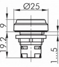 Pulsador RKTME, formato Saliente, IP65, taladro Ø 16, Serie OKTRON-R