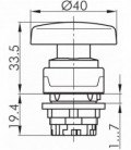 Pulsador RMCS, formato Saliente, IP65, taladro Ø 22, Serie RONDEX-M