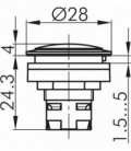 Indicador luminoso RRJN, formato rasante, IP65, taladro Ø 22, Serie RONTRON-R-JUWEL