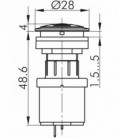 Zumbador RRJNSGL+SGLR-24V, formato rasante, IP65, taladro Ø 22, Serie RONTRON-R-JUWEL