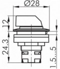 Interruptor selector de maneta RRJSTB, rasante, IP65, taladro Ø 22, Serie RONTRON-R-JUWEL