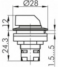 Interruptor selector de maneta RRJVASTA, rasante, IP65, taladro Ø 22, Serie RONTRON-R-JUWEL