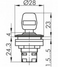 Interruptor selector de maneta RRJVASTBL..., rasante, IP65, taladro Ø 22, Serie RONTRON-R-JUWEL