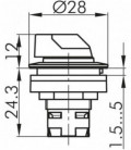 Interruptor selector de maneta RRJVAWAL..., rasante, IP65, taladro Ø 22, Serie RONTRON-R-JUWEL