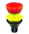 Seta de emergencia FRVKOO_C001, IP65/IP67, taladro de 22mm con conector M12 integrado. Serie SHORTRON CONNECT, SCHLEGEL