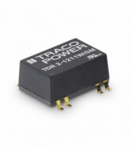 Convertidor DC DC para PCB 2W, Uin 4,5-75Vdc, Uout 5, 12, 15, ±5, ±12, ±15Vdc, TRACO POWER