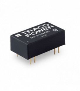 Convertidor DC DC para PCB 3W, Uin 9-75Vdc, Uout 3.3, 5, 12, 15,24, ±5, ±12, ±15Vdc, TRACO POWER