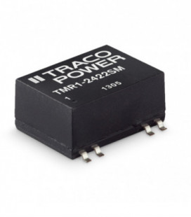 Convertidor DC DC para PCB 1W, Uin 4,5-75Vdc, Uout 3.3, 5, 12, 15, ±5, ±12, ±15Vdc, TRACO POWER