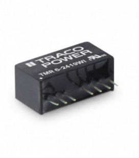 Convertidor DC DC para PCB 6W, Uin 4,5-75Vdc, Uout 3.3, 5,9,12,15,24, ±5, ±12, ±15Vdc, TRACO POWER