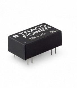 Convertidor DC DC para PCB 3,5W, Uin 4,5-75Vdc, Uout 5, 12, 15,24, ±12, ±15Vdc, TRACO POWER