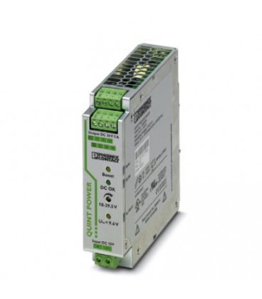 Convertidor DC DC carril DIN 120W, Uin 9-18Vdc, Uout 24Vdc, PHOENIX CONTACT