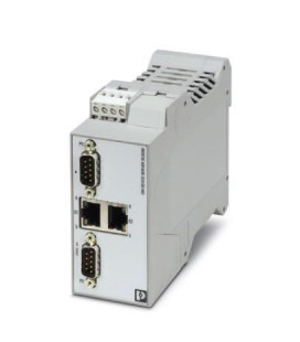 Convertidor de protocolo. Conversion de datos serie a Ethernet , 2 conexiones RJ45 y 2 conexiones D-SUB 9. PHOENIX CONTACT