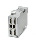 Conversion de datos serie a Ethernet , 2 conexiones RJ45 y 4 conexiones D-SUB 9. PHOENIX CONTACT