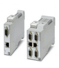 Conversion de datos serie a Ethernet , 2 conexiones RJ45 y 4 conexiones D-SUB 9. PHOENIX CONTACT