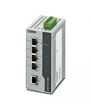 Switch POE no gestionable con 4 puertos PoE RJ45 10/100 Mbit/s y 1 RJ45 10/100 Mbit/s. PHOENIX CONTACT