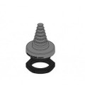 Cono pasacables, montaje en rosca taladro M32, IP68/IP66, cables 6-18mm, color gris, serie KEL-DPF, ICOTEK