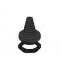 Cono pasacables, montaje en rosca taladro M40, IP68/IP66, rango cables 12-27mm, color negro, serie KEL-DPF, ICOTEK