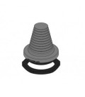 Cono pasacables, montaje en rosca taladro M63, IP68/IP66, cables 27-50mm, color gris, serie KEL-DPF, ICOTEK