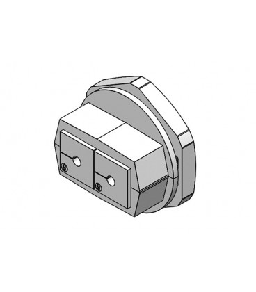 Prensaestopas partido para cables con conector, montaje en rosca M50, IP54, serie KVT, color gris, ICOTEK