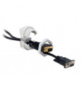 Prensaestopas partido para cables con conector, montaje en rosca M63, IP54, serie KVT, color negro, ICOTEK