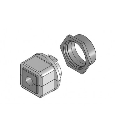 Prensaestopas partido para cables con conector, montaje en rosca M32, IP54, serie KVT-SNAP, color gris, ICOTEK