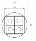 Prensaestopas partido para cables con conector, montaje en rosca M50.5, IP54, serie QVT-Click, ICOTEK